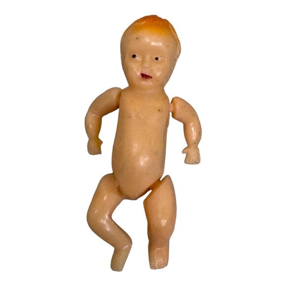 Vintage Antique Celluloid Mini Miniature Baby Doll Made In Hong Kong 2" - Picture 1 of 4